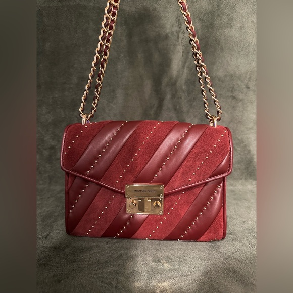 Michael Kors - Rose Merlot Purse - Red Velvet - Picture 2 of 6